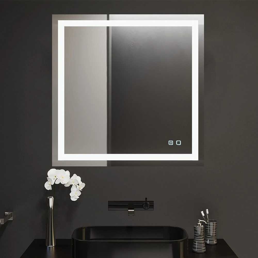 Зеркало для ванной bayro elipso 800x800 led touch c подогревом 2