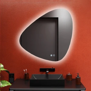 Зеркало для ванной bayro fussion треугольное 900x900 led touch нейтральный c подогревом