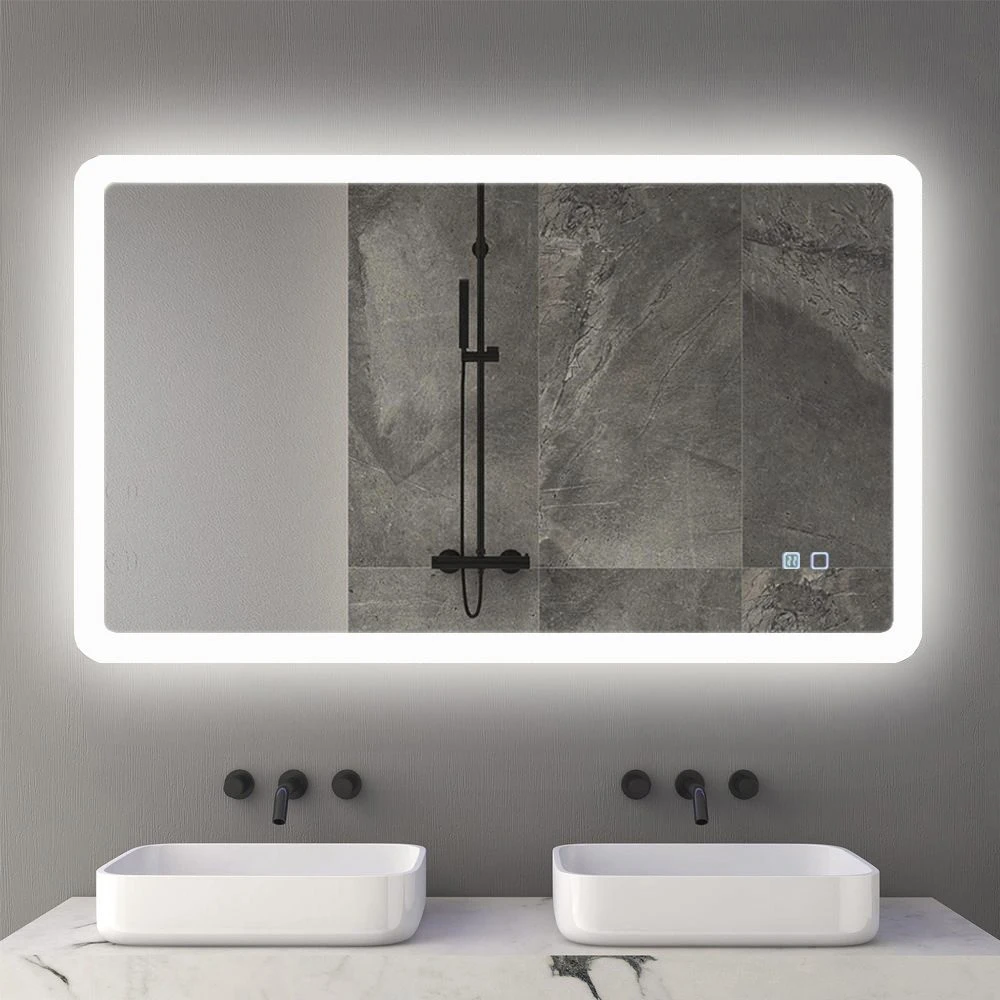 Oglindă pentru baie bayro gama ortogonală 1200x800 led touch cu dezaburire 2