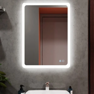 Oglindă pentru baie bayro gama ortogonală 500x800 led touch cu dezaburire Thumbnail 2