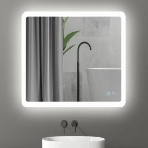 Зеркало для ванной bayro gama 800x800 led touch c подогревом