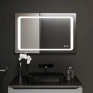 Oglindă pentru baie bayro omega ortogonală 1000x800 led touch cu dezaburire