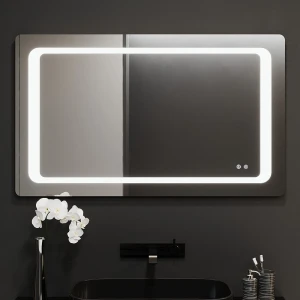 Oglindă pentru baie bayro omega ortogonală 1200x800 led touch cu dezaburire