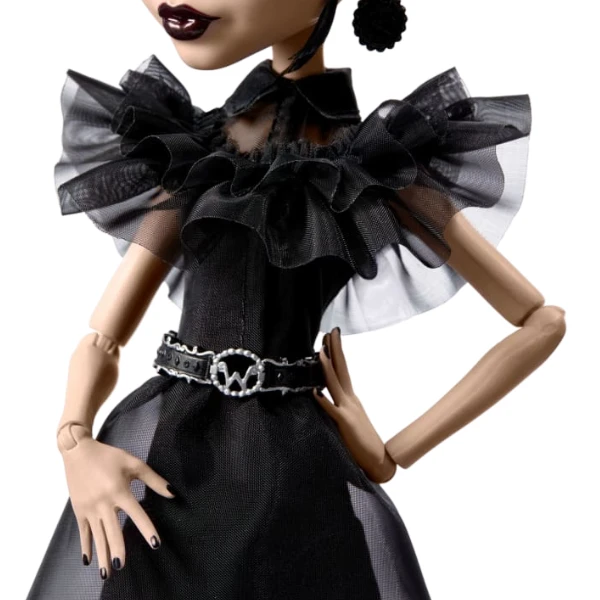 Игровой набор monster high "кукла wednesday в платье", с аксессуарами 6