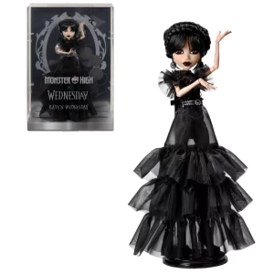 Set de joc Monster High &quot;Păpușa Wednesday în Rochie&quot;, cu accesorii