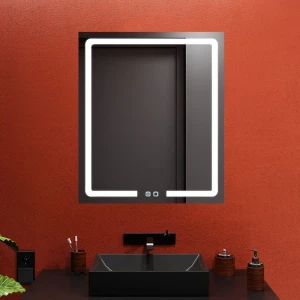Зеркало для ванной bayro prisma 600x800 led touch c подогревом