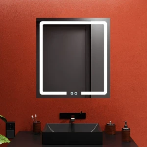 Зеркало для ванной bayro prisma 700x800 led touch c подогревом