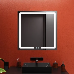 Зеркало для ванной bayro prisma 800x800 led touch c подогревом