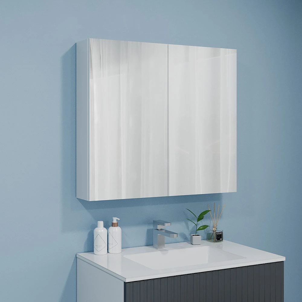 Шкаф-зеркало для ванной bayro optima 1000x700 белый 3