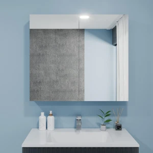 Dulap-oglindă pentru baie bayro optima 800x700 alb