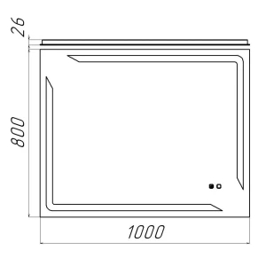 Зеркало для ванной bayro smart 1000x800 led touch c подогревом Thumbnail 2