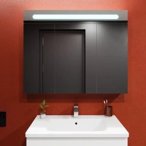 Dulap-oglindă pentru baie bayro portis led 1000x800 alb