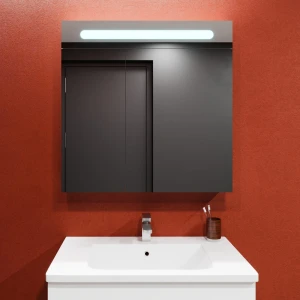 Dulap-oglindă pentru baie bayro portis led 800x800 alb