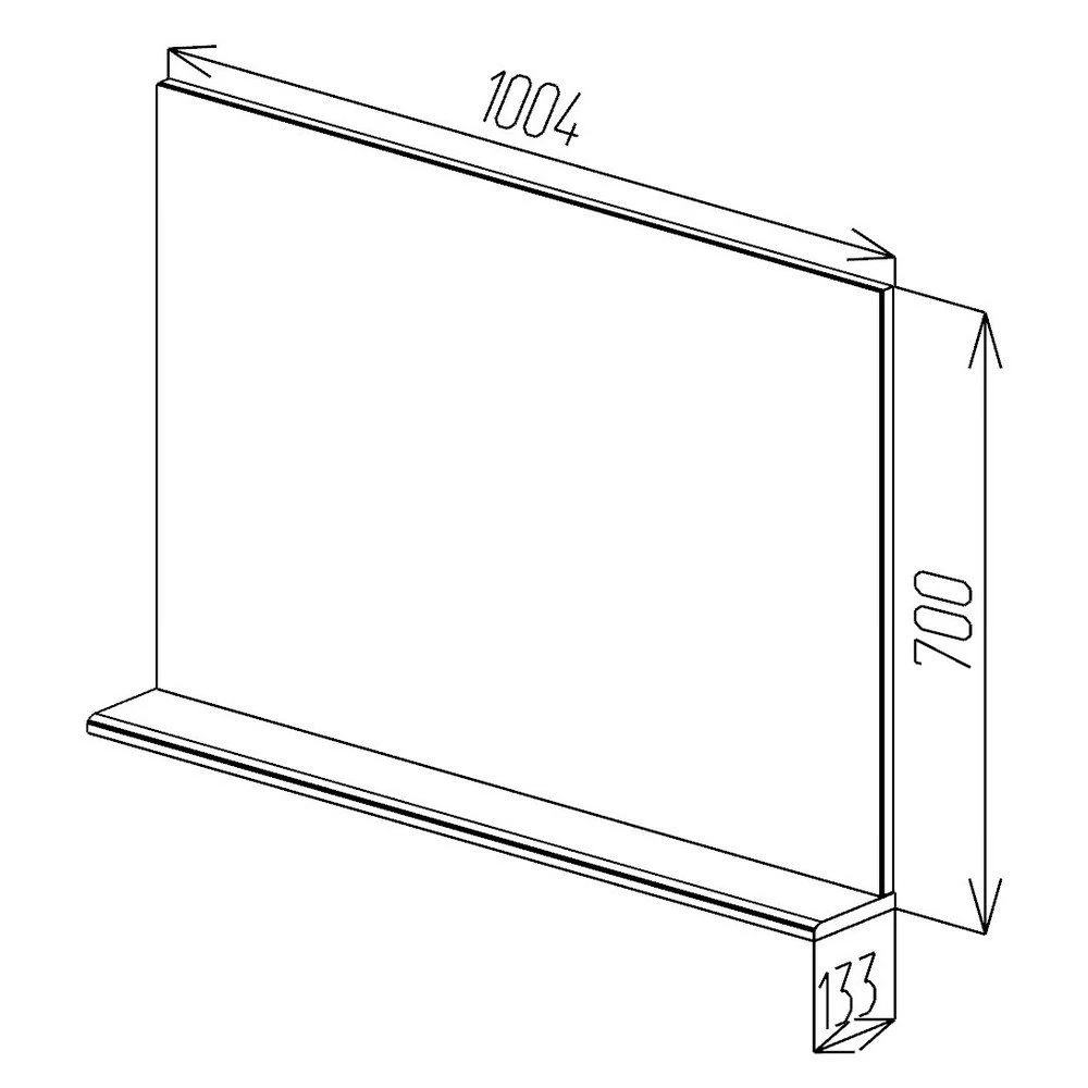 Шкаф-зеркало для ванной bayro vega 1000x700 белое 3