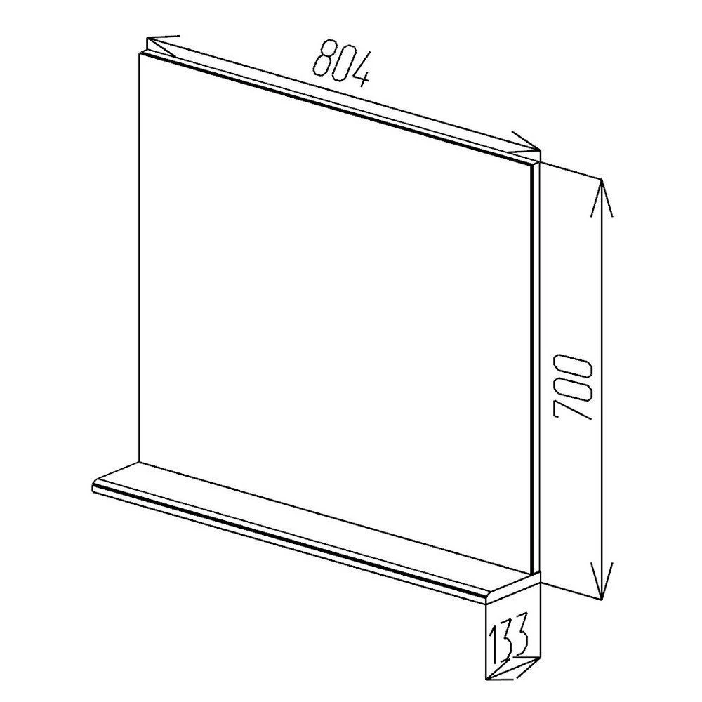 Шкаф-зеркало для ванной bayro vega 800x700 белый мат 3