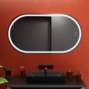 Зеркало для ванной bayro vinci овальное 1200x600 led touch c подогревом