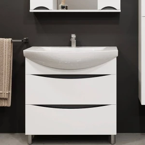 Dulap pentru baie pe podea bayro elara sub chiuvetă zenon 750 alb mat