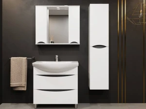 Dulap pentru baie pe podea bayro elara sub chiuvetă zenon 860 alb mat