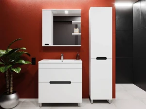 Dulap pentru baie pe podea bayro etna pentru chiuvetă argo/allegro 800 alb mat