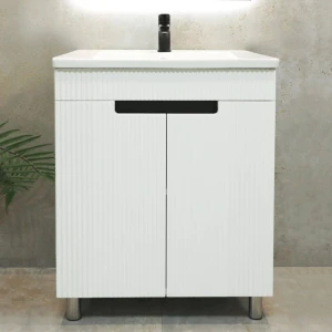 Dulap pentru baie pe podea bayro positano duo sub u.m. argo 700 alb mat