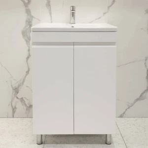 Dulap pentru baie pe podea bayro studio duo sub u.m. argo 500 alb mat