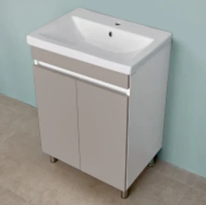 Dulap pentru baie pe podea bayro trend duo pentru chiuvetă como 500 gri deschis