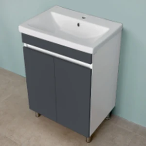Dulap pentru baie pe podea bayro trend duo pentru chiuvetă como 700 antracit mat