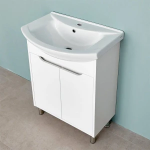 Шкаф для ванной напольный bayro venus pro под умыв. zenon 750 белый структурный