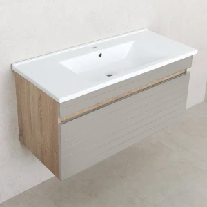 Шкаф для ванной подвесной bayro avanti под умыв. atria/soft 1000 light grey