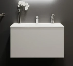 Шкаф для ванной подвесной bayro formal под умыв. allegro 600 light grey