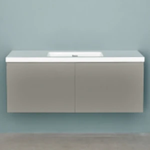 Шкаф для ванной подвесной bayro formal под умыв. auris 1200 light grey