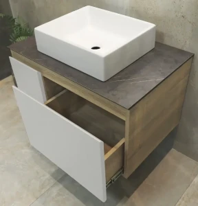 Dulap pentru baie suspendat bayro sprint 800 pentru blatul de lucru alb mat