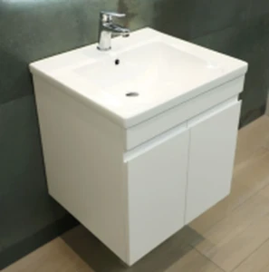 Dulap pentru baie suspendat bayro studio duo pentru chiuvetă argo 500 alb mat