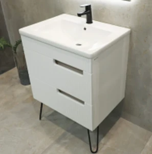 Dulap pentru baie suspendat universal bayro positano sub chiuvetă argo/allegro 600 alb mat