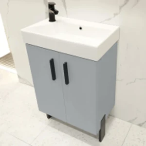 Dulap pentru baie suspendat universal bayro vision pentru chiuvetă stance 550 gri mat