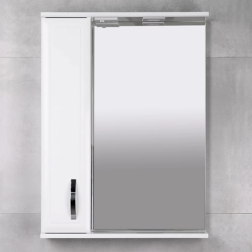 Dulap-oglindă pentru baie bayro allure 550x750 stâng alb mat 2
