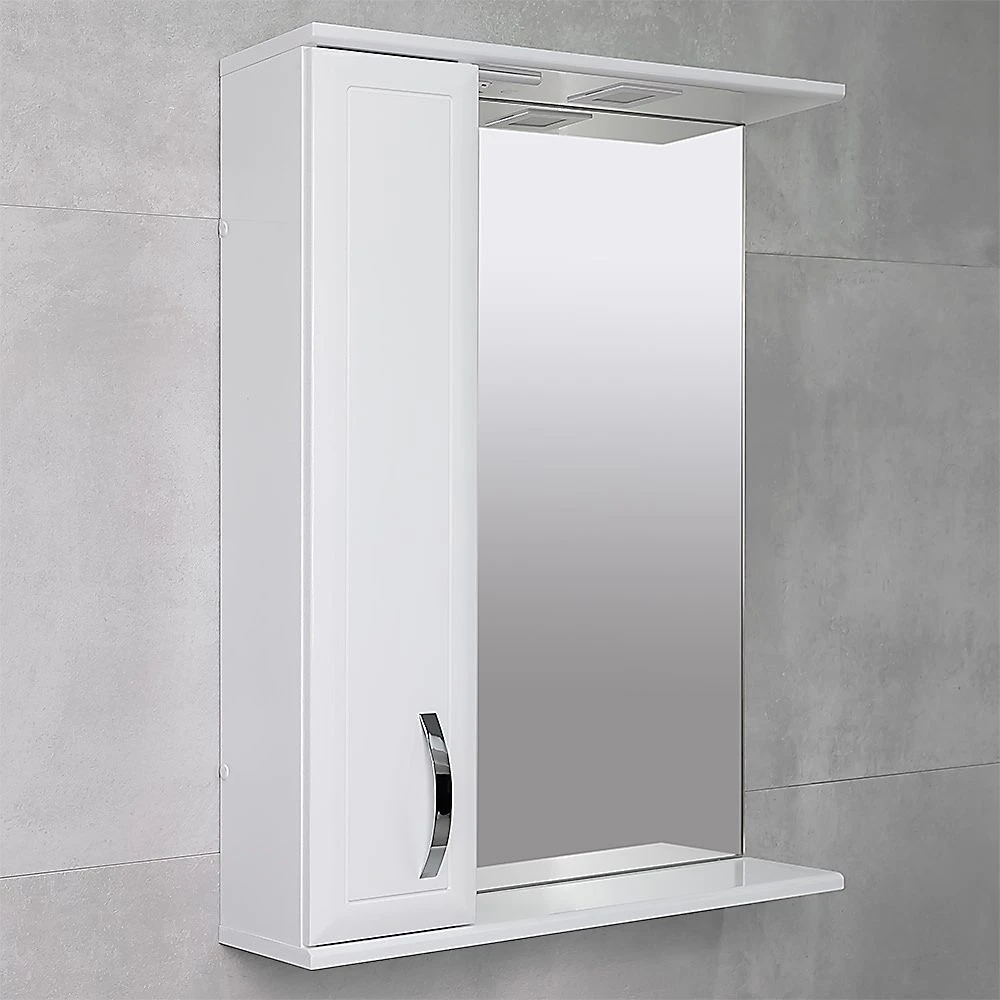 Dulap-oglindă pentru baie bayro allure 550x750 stâng alb mat 3