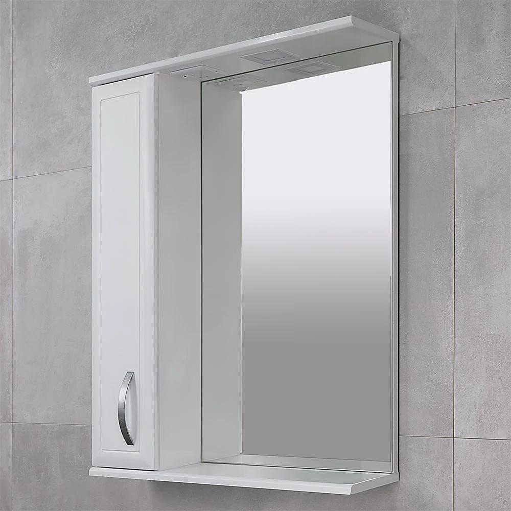 Dulap-oglindă pentru baie bayro allure 550x750 stâng alb mat 2