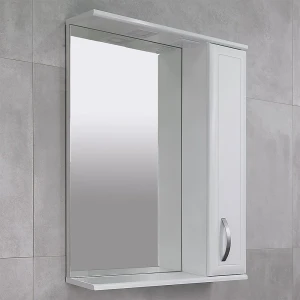 Dulap-oglindă pentru baie bayro allure 550x750 drept alb mat Thumbnail 2