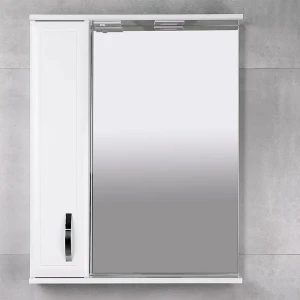 Dulap-oglindă pentru baie bayro allure 600x750 stâng alb mat
