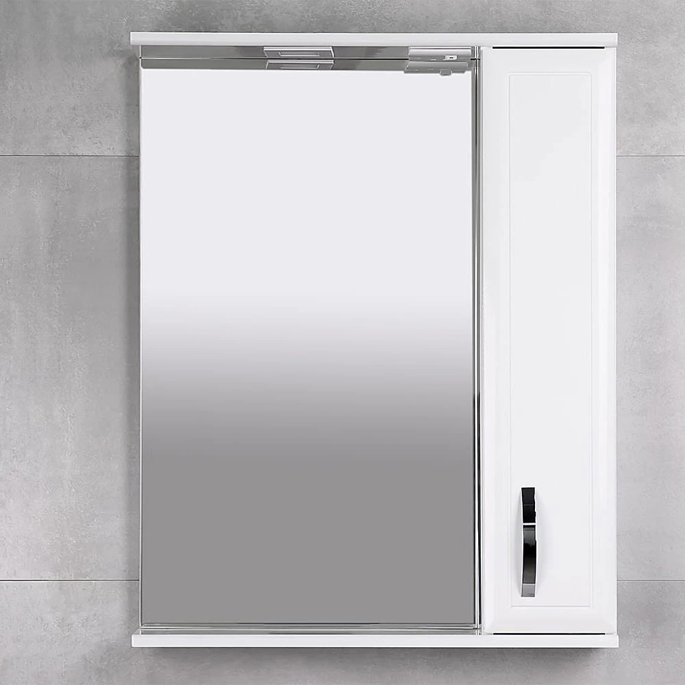 Dulap-oglindă pentru baie bayro allure 600x750 drept alb mat 2