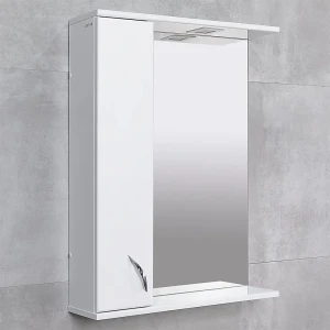 Dulap-oglindă pentru baie bayro dalas 600x750 stâng alb mat