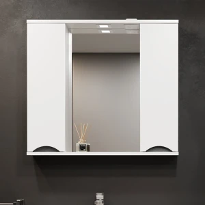 Dulap-oglindă pentru baie bayro elara duo 860x750 alb mat