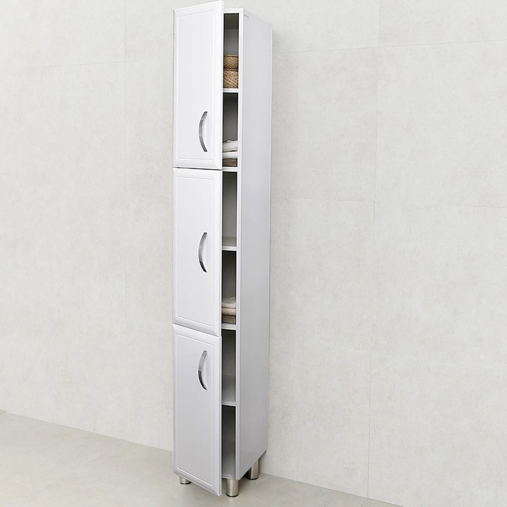 Шкаф-пенал напольный bayro allure 300x1900 универсальный белый мат 3