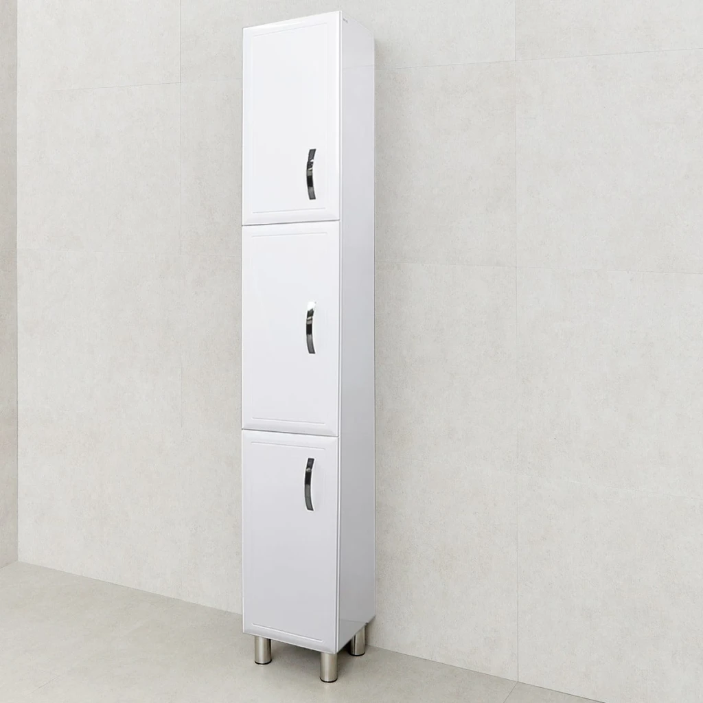 Шкаф-пенал напольный bayro allure 300x1900 универсальный белый мат 2