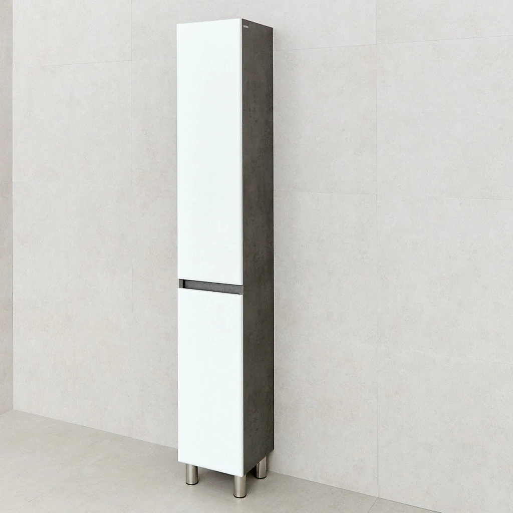 Шкаф-пенал напольный bayro urbano pro 300x1900 универсальный бетон чикаго тёмный 3