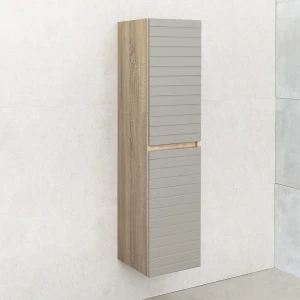 Dulap înalt pentru baie suspendat bayro avanti 350x1350 universal light grey Thumbnail 2