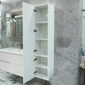 Dulap înalt pentru baie suspendat bayro sorento 350x1600 stâng alb mat Thumbnail 3