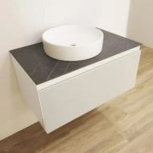 Blat pentru baie bayro bergamo 800x520 panou crownlam 12mm gri piatră