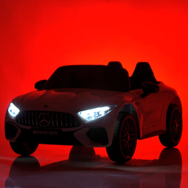 Mașinuță electrică mercedes-amg sl 63, acumulator 12v/10ah, 4 motoare de 45w, roți eva, scaun din piele 10
